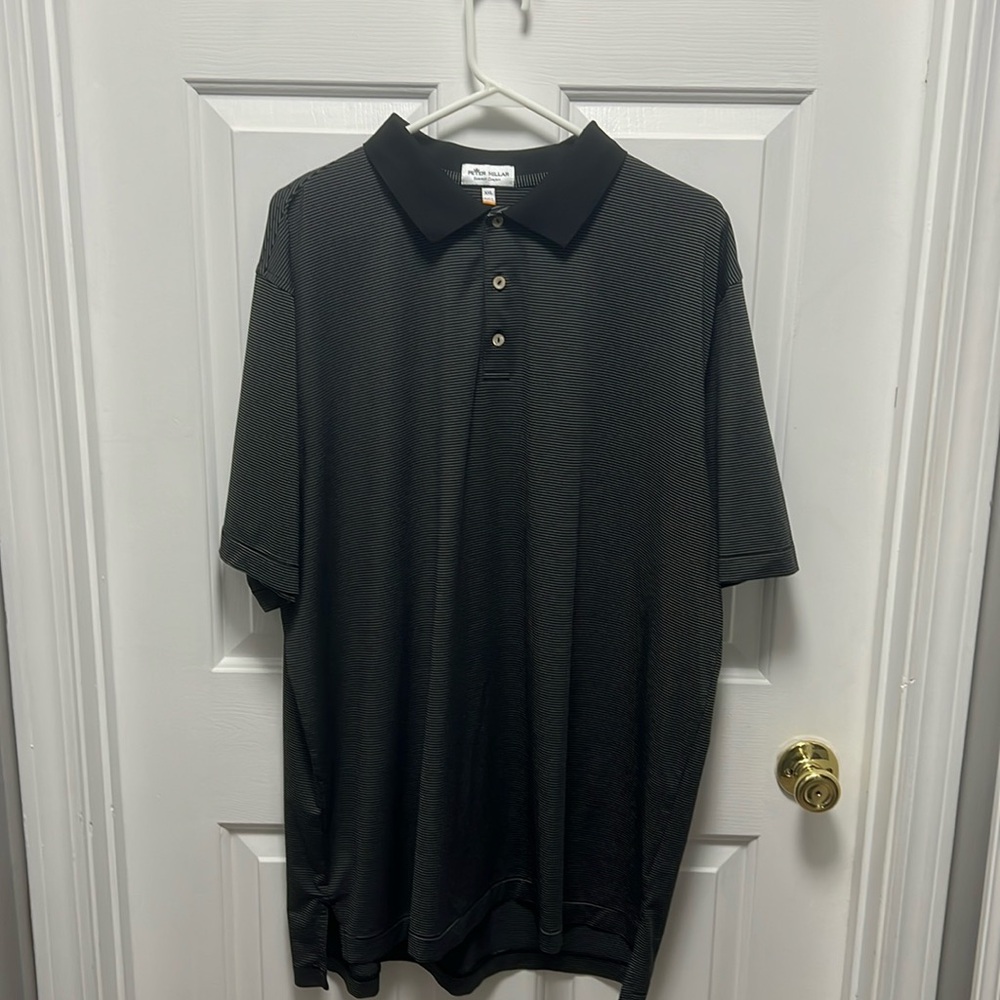 Peter Millar Men’s black striped polo